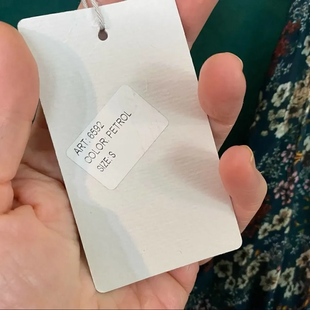 Elena Baldi Silk Floral Hi-Lo Dress Size Small